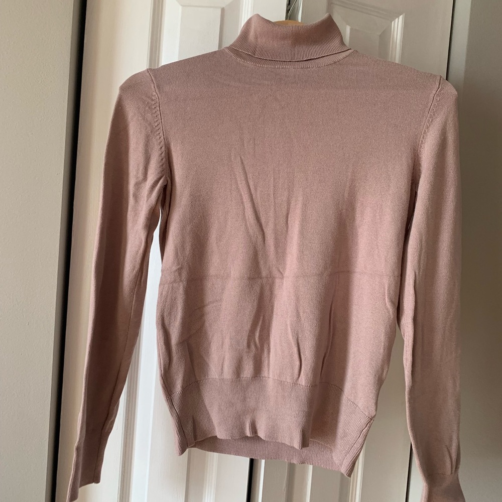 Peach turtleneck sweater